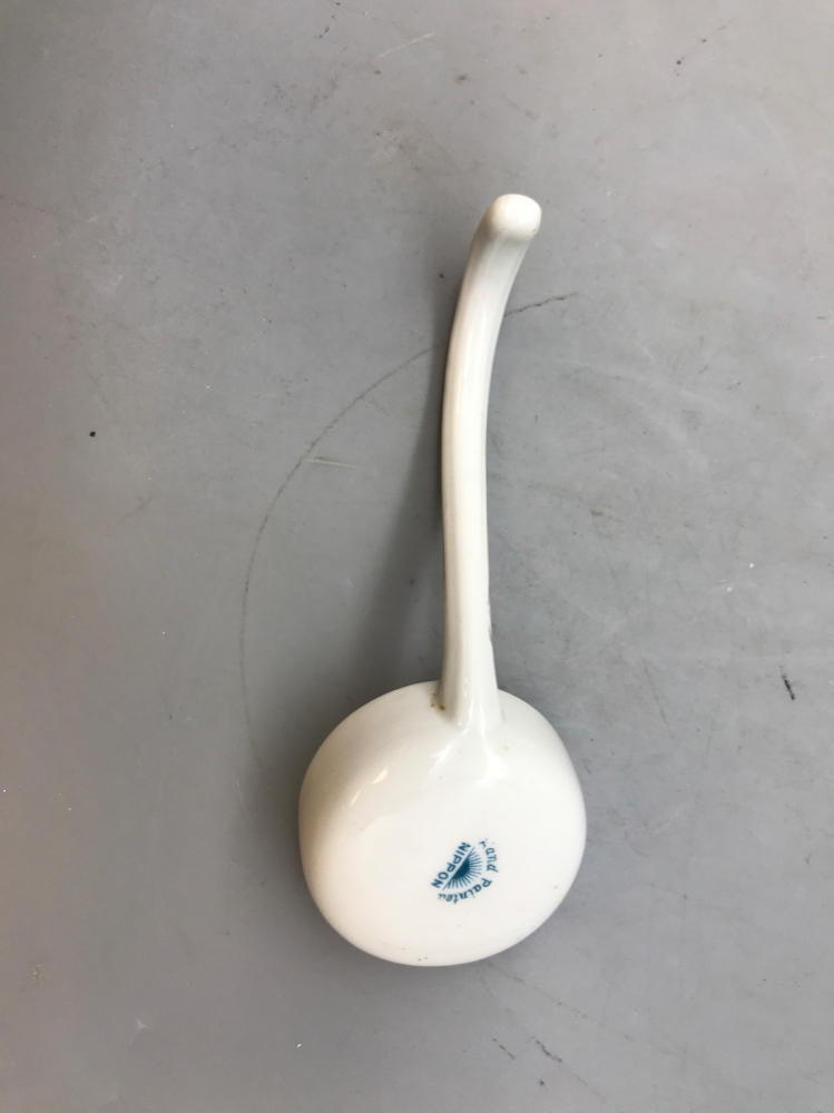 Hand painted 3 Legged Nippon Bowl with Spoon/Ladle