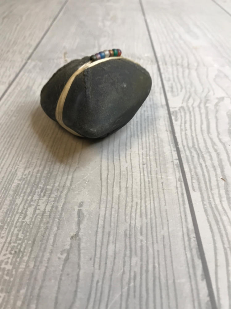 Vintage Handmade Pottery Raku Heart Rattle Meditation Sinew Wrap Beads Japan