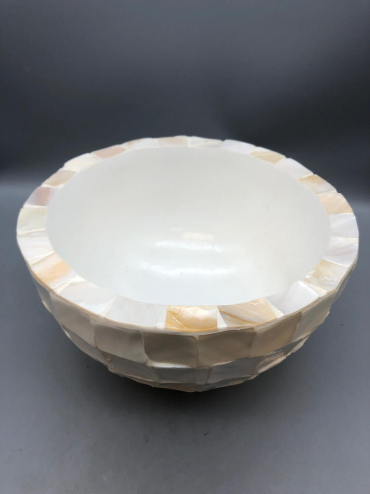 White Mother of Pearl Bowl