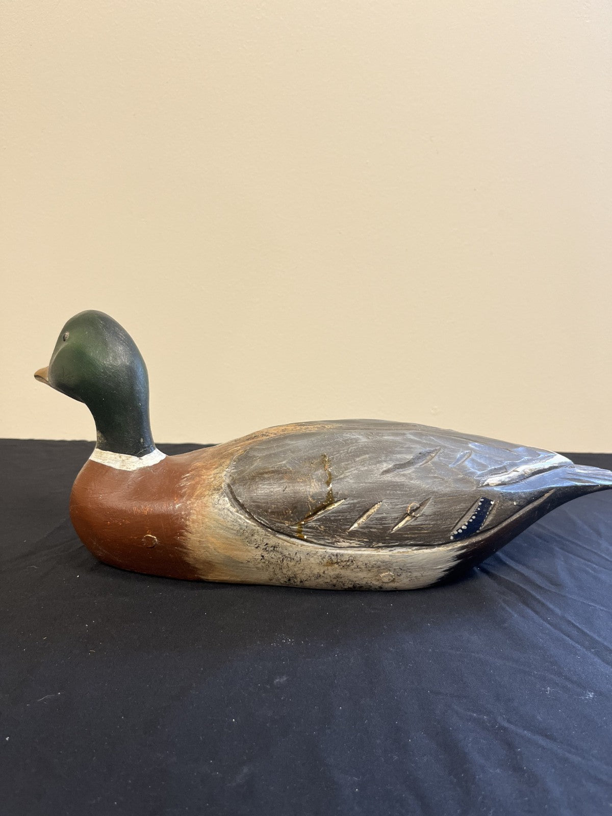 Vintage Hank Walker Signed Hand Carved & Painted Duck Decoy