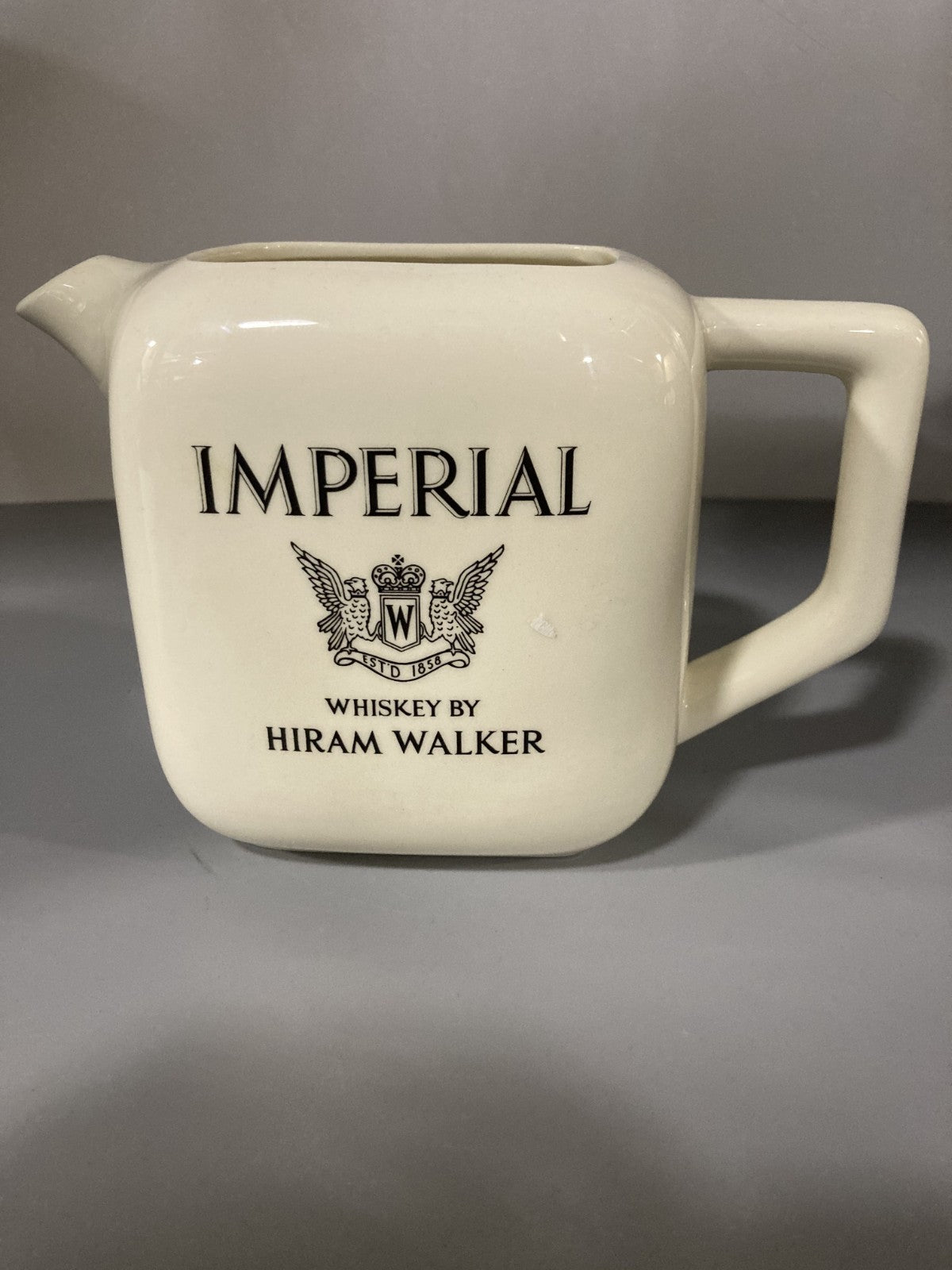 Vintage Collectible Ceramic Liquor Jug/Pitcher Imperial Whiskey by Hiram Walker