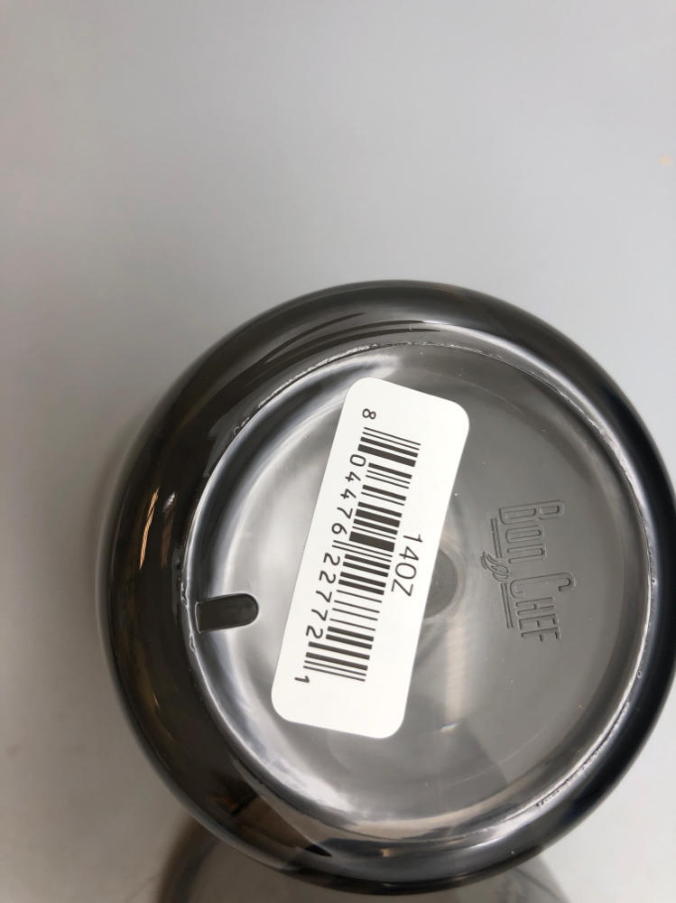 Set of 10 Bon Chef Plastic Cups 14 Oz. 3-1/2" Dia. X 4-1/4"H Smoke Gray Black