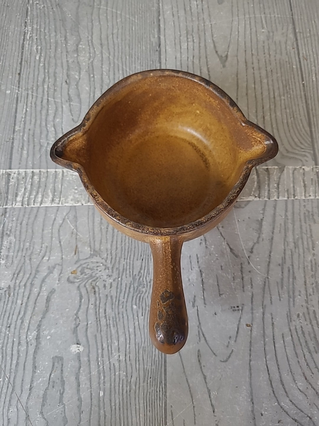 Vintage Mccoy Pottery Canyon Glazed Stoneware Gravy Server Bowl - 428 Pot