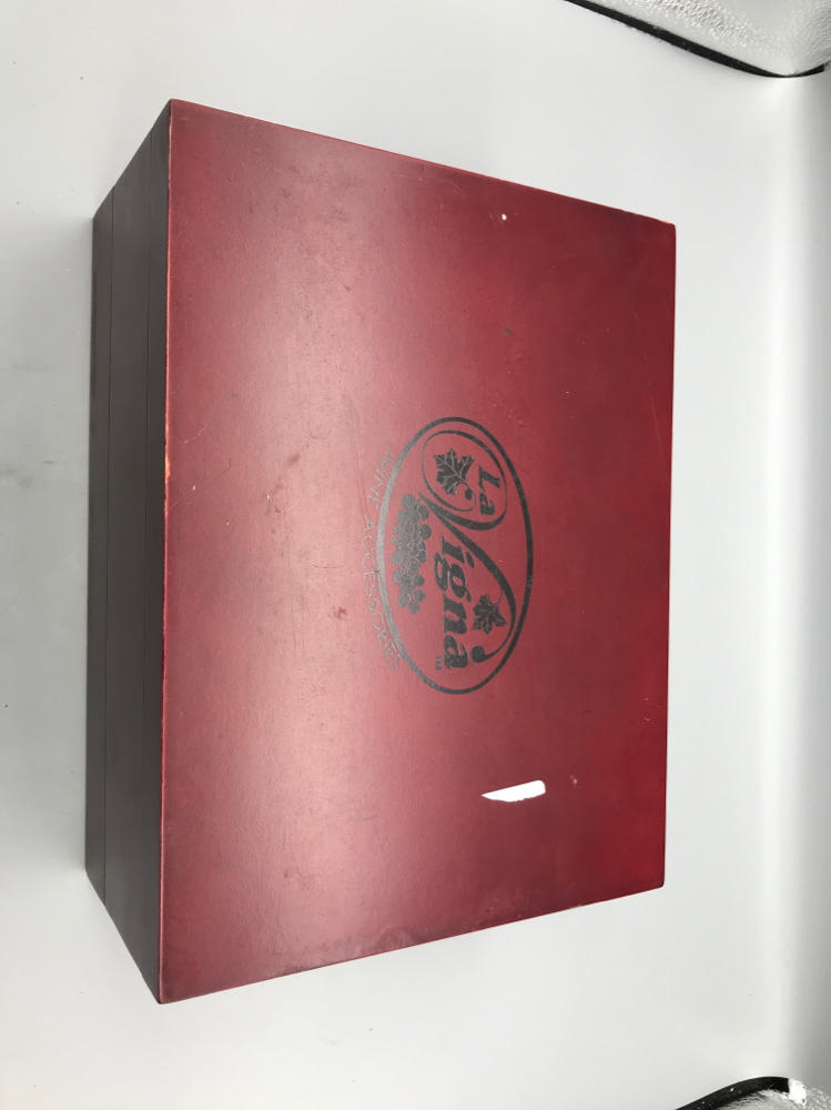 La Vigna Wine Accessories & Bottle Opener Kit In Original Box Top & Drawers