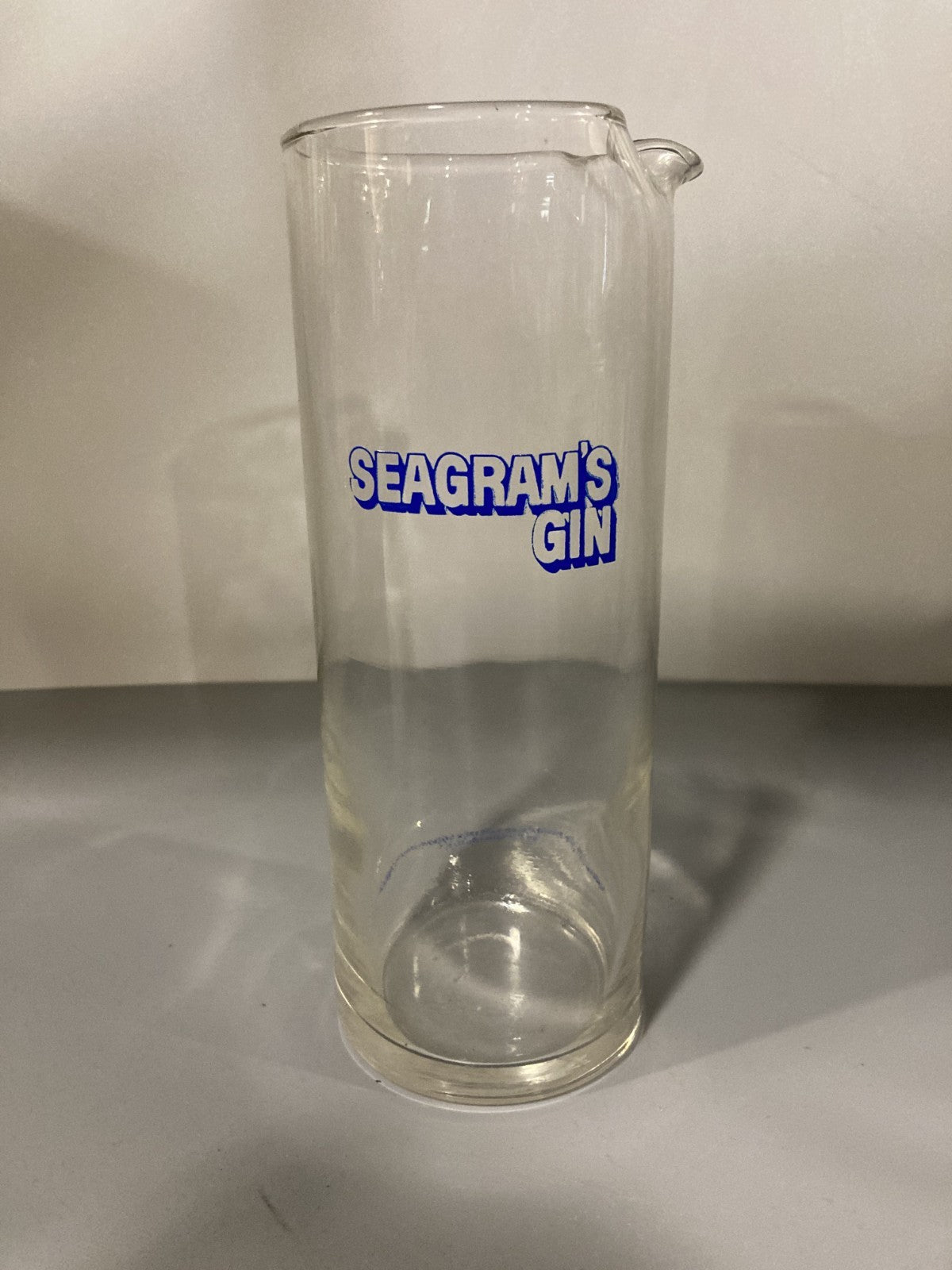 Vintage Collectible Ceramic Liquor Jug/Pitcher Seagram's Gin Clear with Blue
