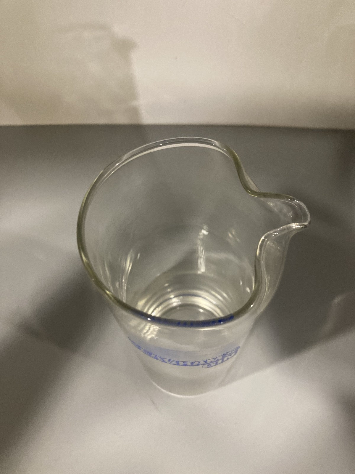 Vintage Collectible Ceramic Liquor Jug/Pitcher Seagram's Gin Clear with Blue