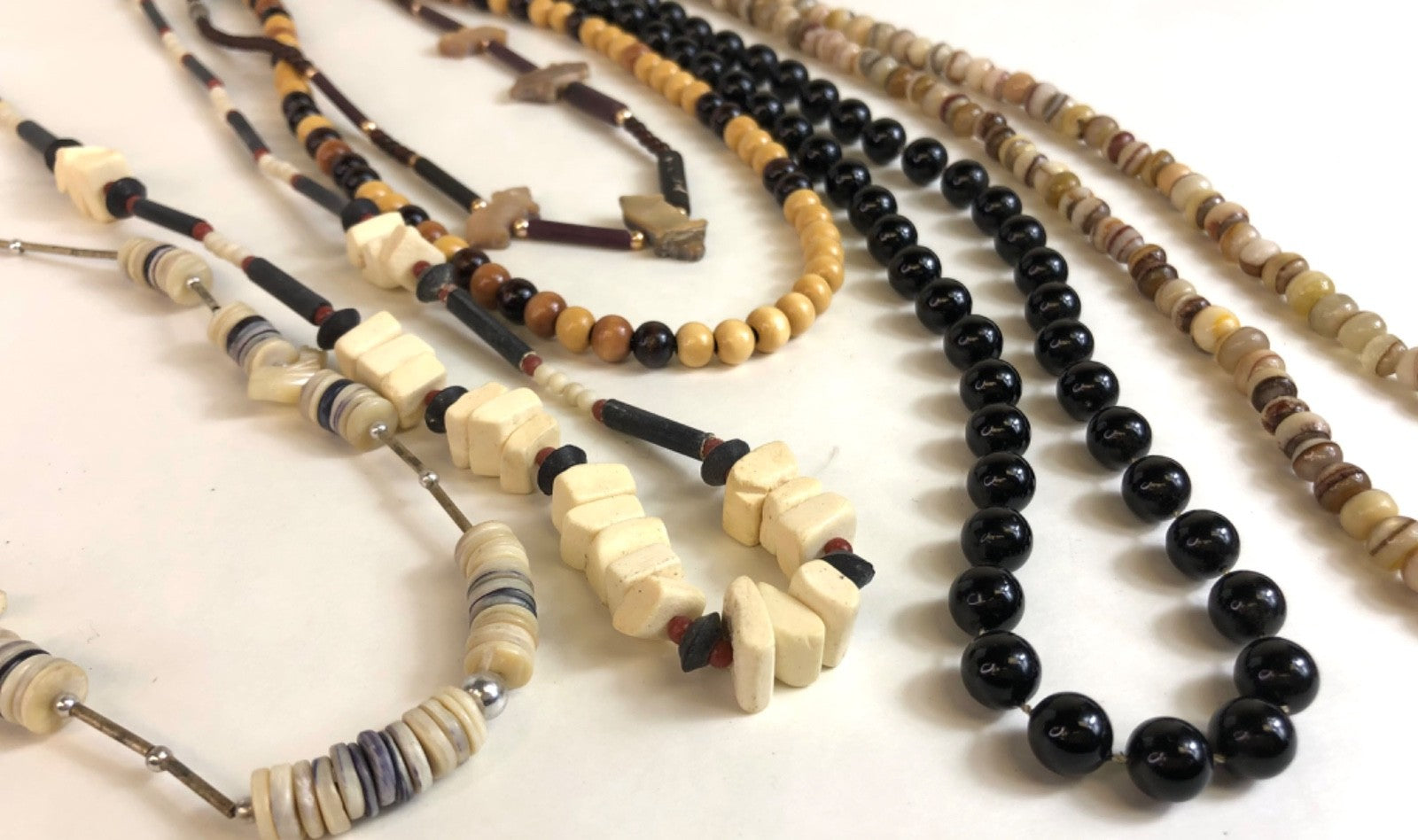 2 Pound Lot of Necklaces- Mixed Styles of Costume Jewelry- Similar Color Palette