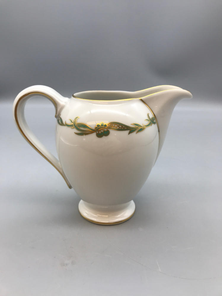 Rosenthal Continental Goldcrest Emerald Creamer - Bone China Made in Germany