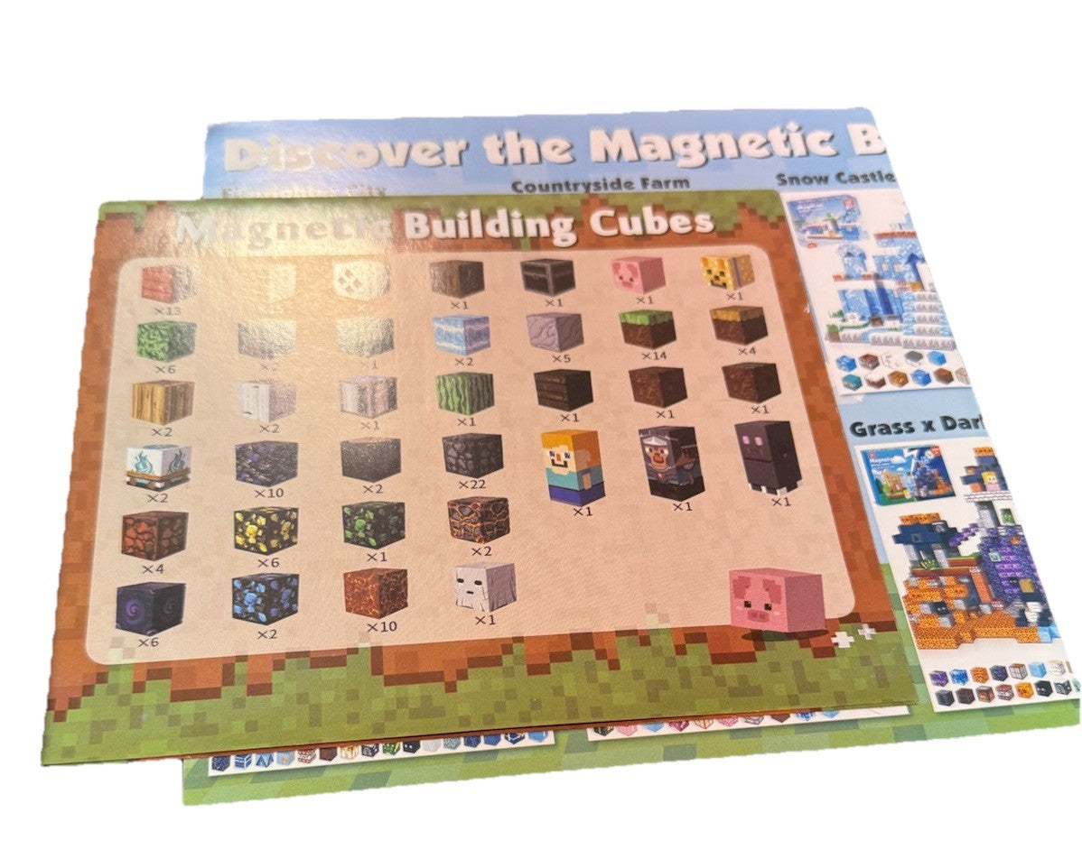 Magnetic Building Cubes New In Box Mine Craft-Inspired Stocking Stuffer