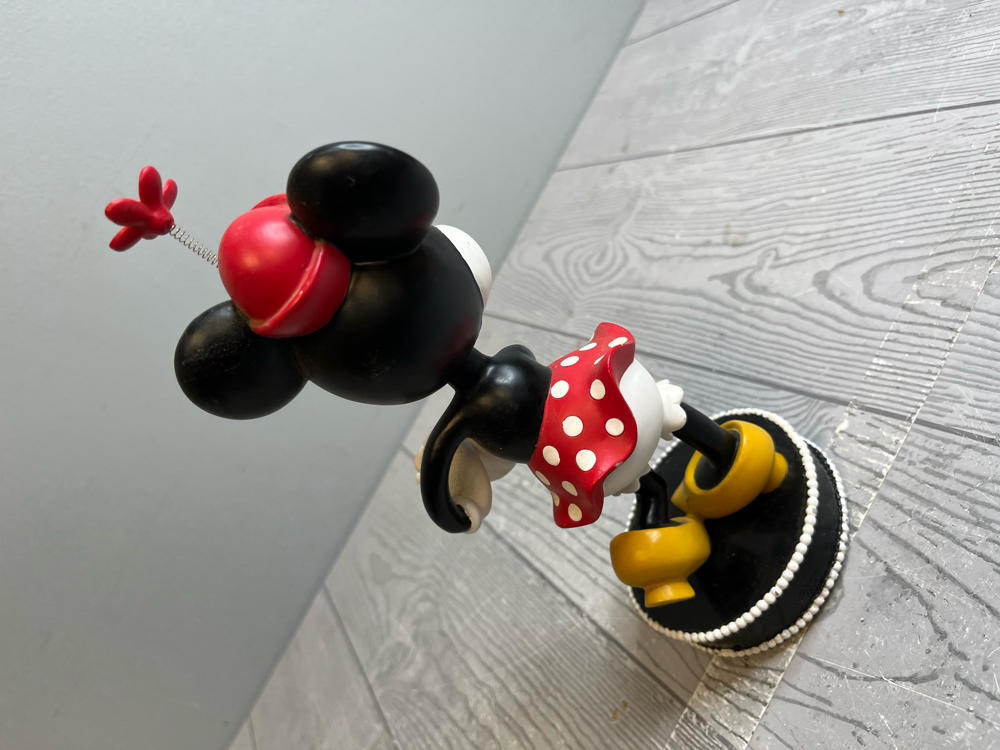 Vintage Minnie Mouse Bobblehead Figurine Walt Disney World Stamped Disney World