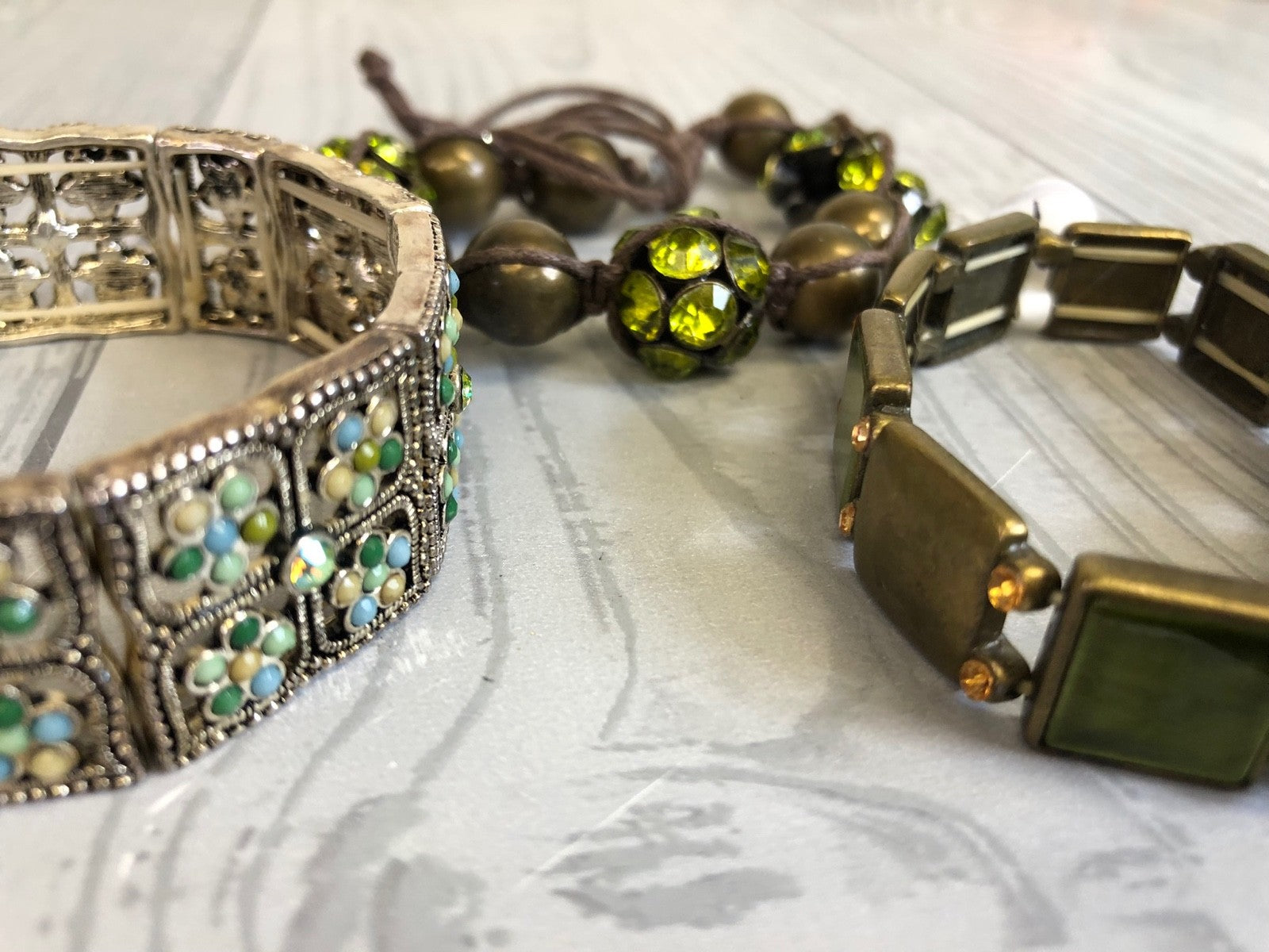 1.6 Pound Lot of Bracelets and Bangles- Costume Jewelry for Wearing or Crafting