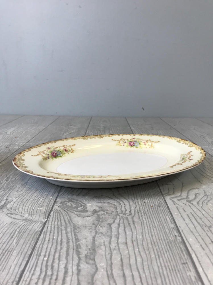 Platter Renwick Japan Floral Pattern Gold and Pastels Serving Tray Replacement