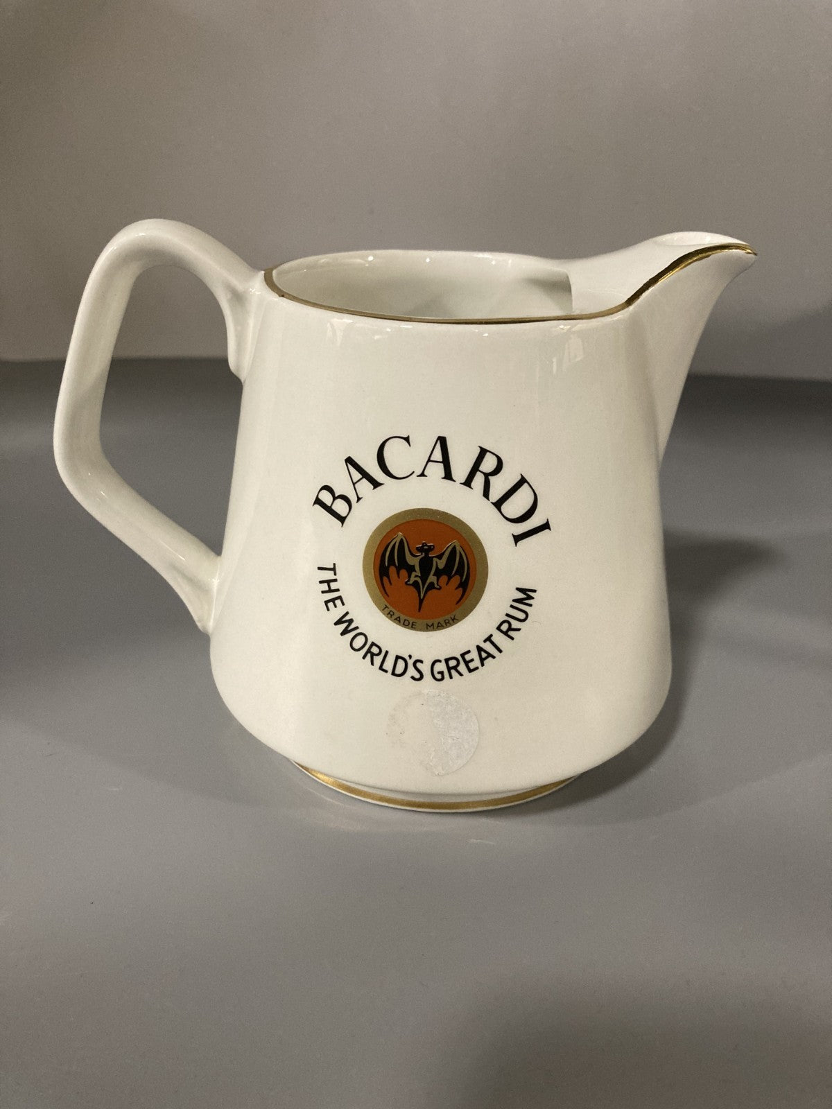 Vintage Collectible Ceramic Liquor Jug/Pitcher Bacardi The World's Great Rum Bat