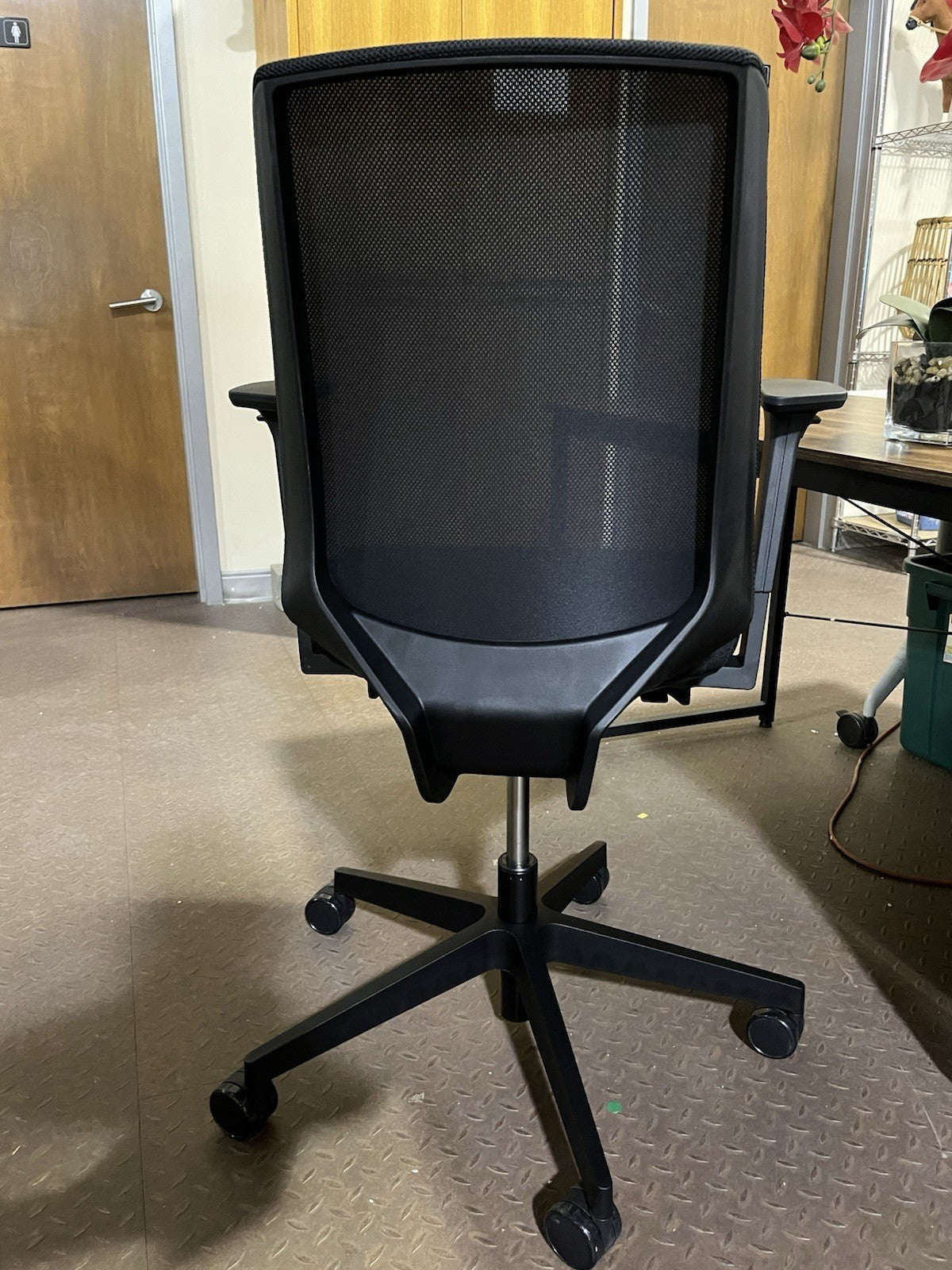 Knoll K. Black Mesh Back Computer Task Chair With Wheels