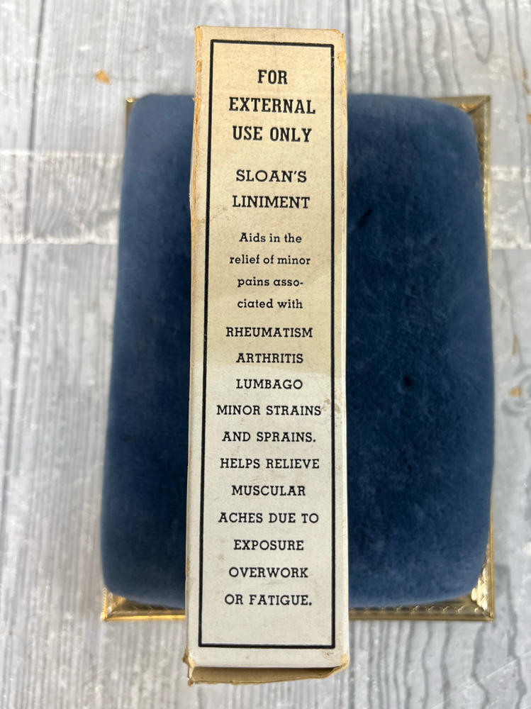 Antique Advertising Sloan's Liniment Bottle in Box Standard Laboratories, Inc.