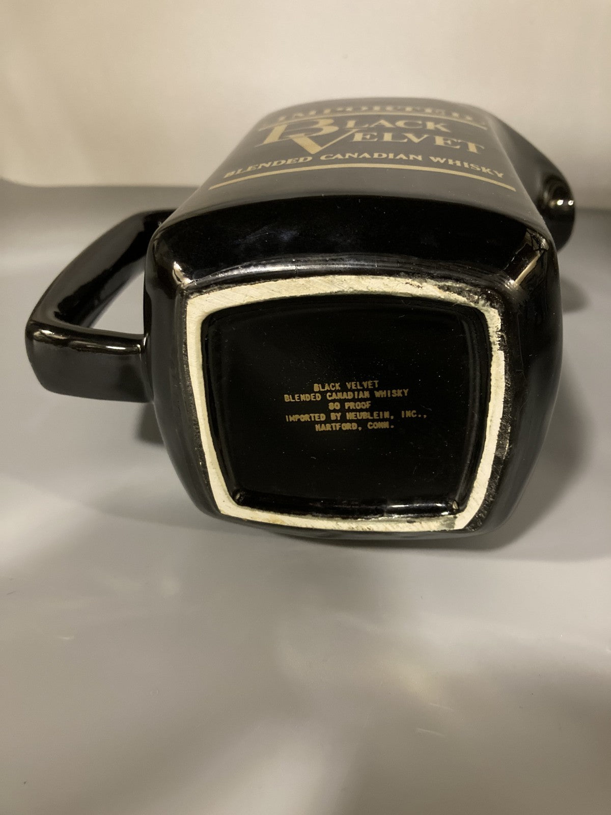 Vintage Collectible Ceramic Liquor Jug/Pitcher Imported Black Velvet Canadian