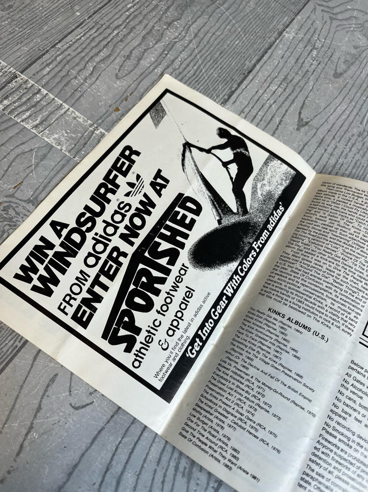 1983 The Kinks Ray Davies Rock & Roll Concert Program Meadowlands Arena Jersey