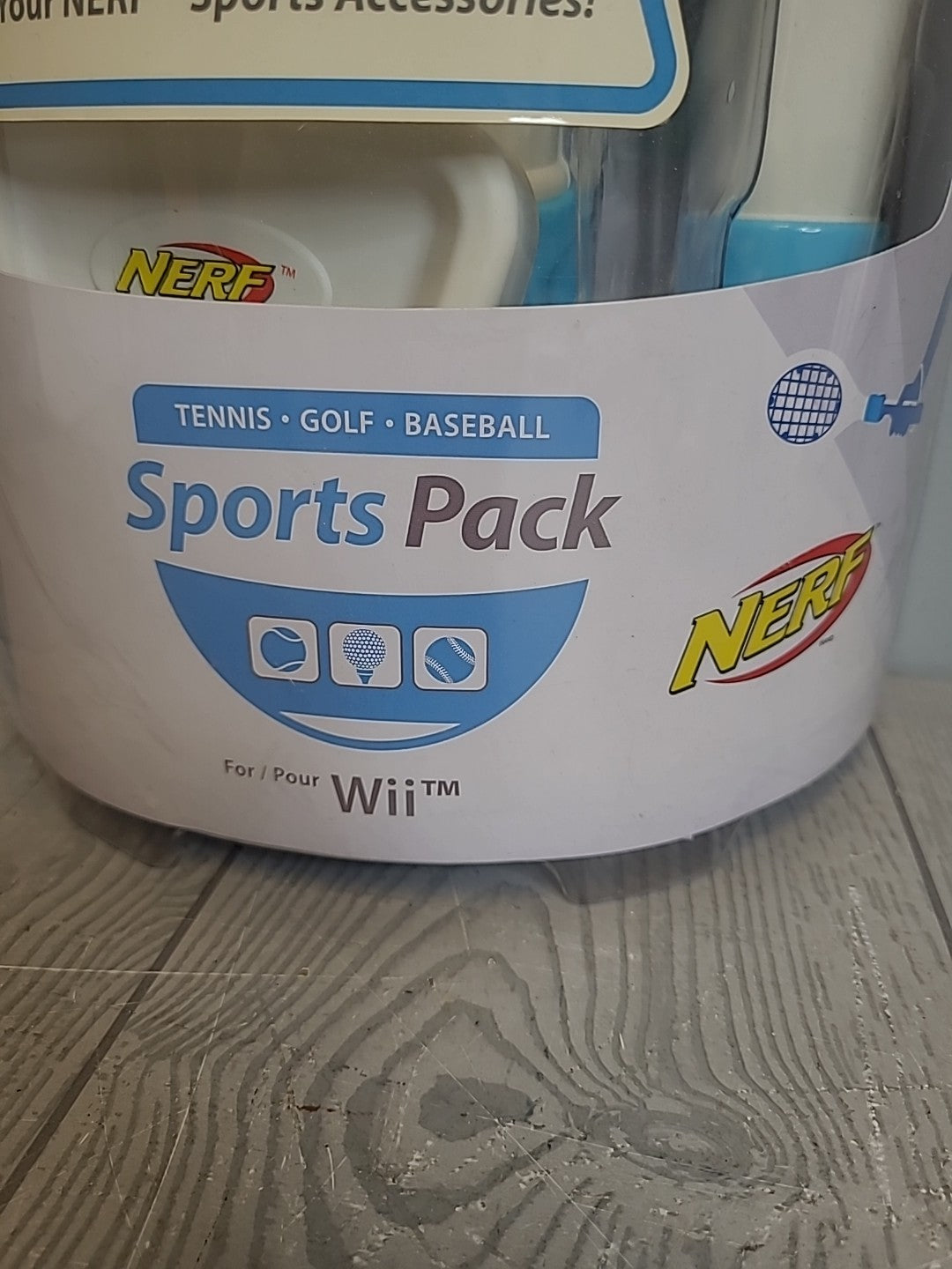Nintendo Wii Lot White Console, Nerf Sports Pack, Cars 2 Wheel, and Misc Items