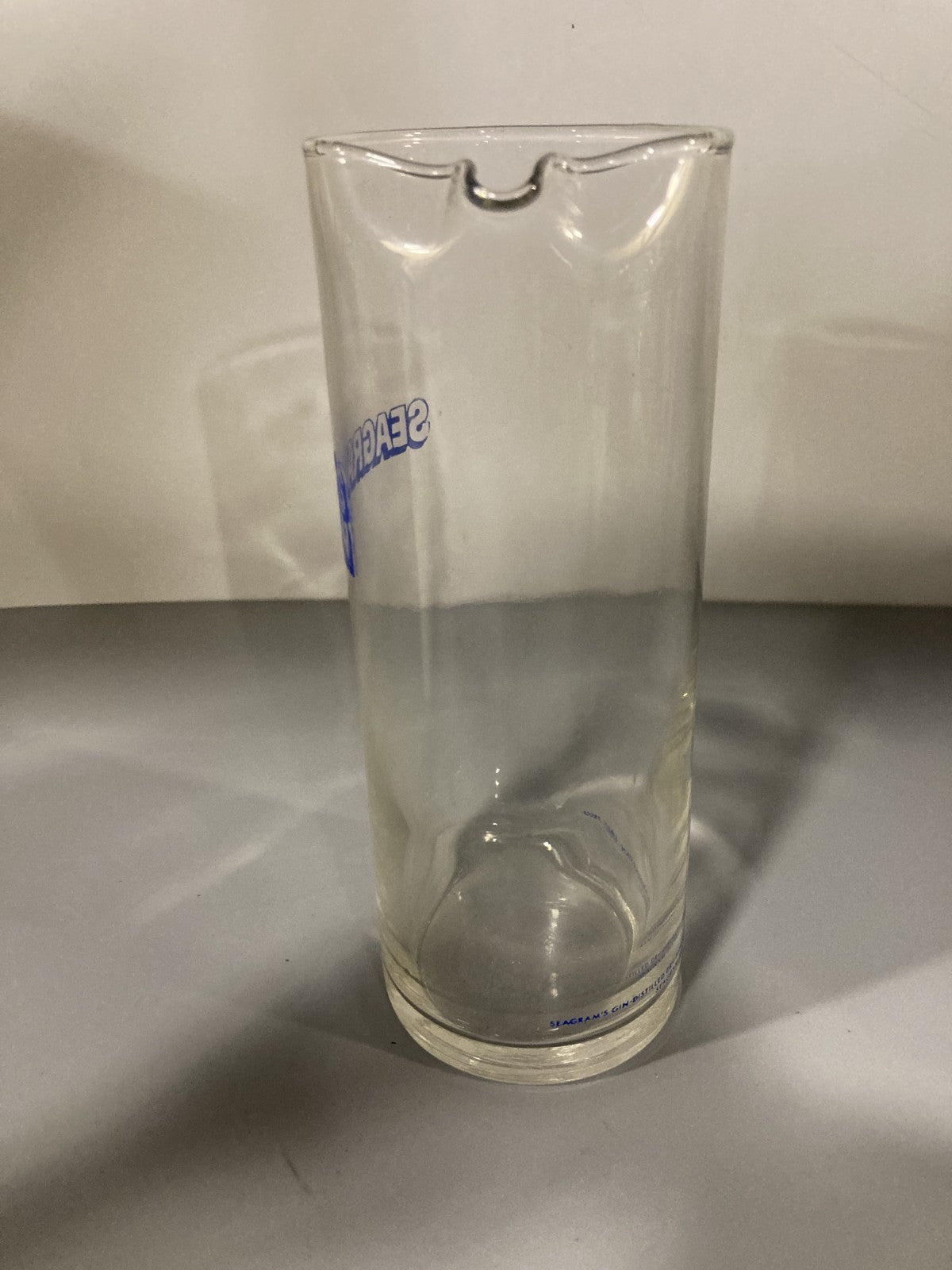 Vintage Collectible Ceramic Liquor Jug/Pitcher Seagram's Gin Clear with Blue