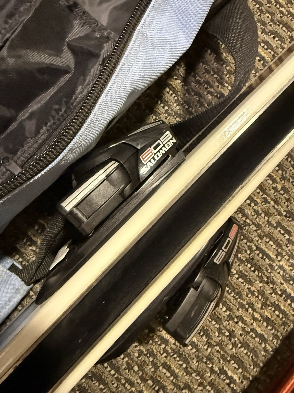 Comanche 153cm skis, Salomon 690 bindings and Vector Karma Poles In Case
