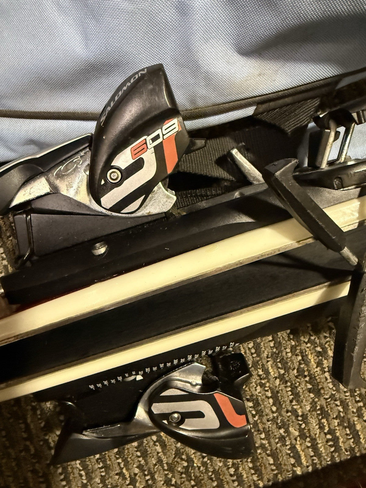 Comanche 153cm skis, Salomon 690 bindings and Vector Karma Poles In Case