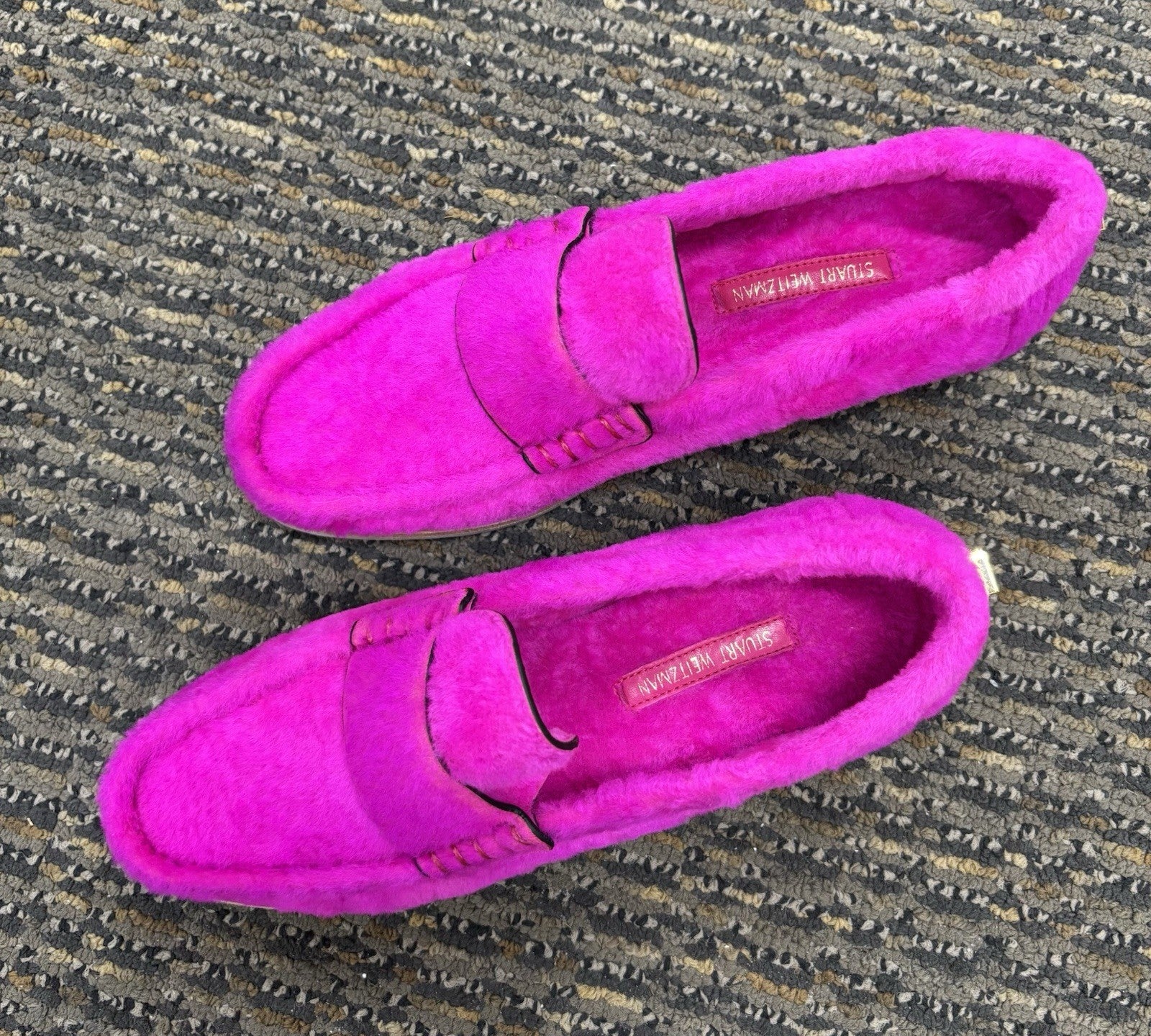 Stuart Weitzman Bromley Loafers In Vibrant Flamingo Pink Size 4
