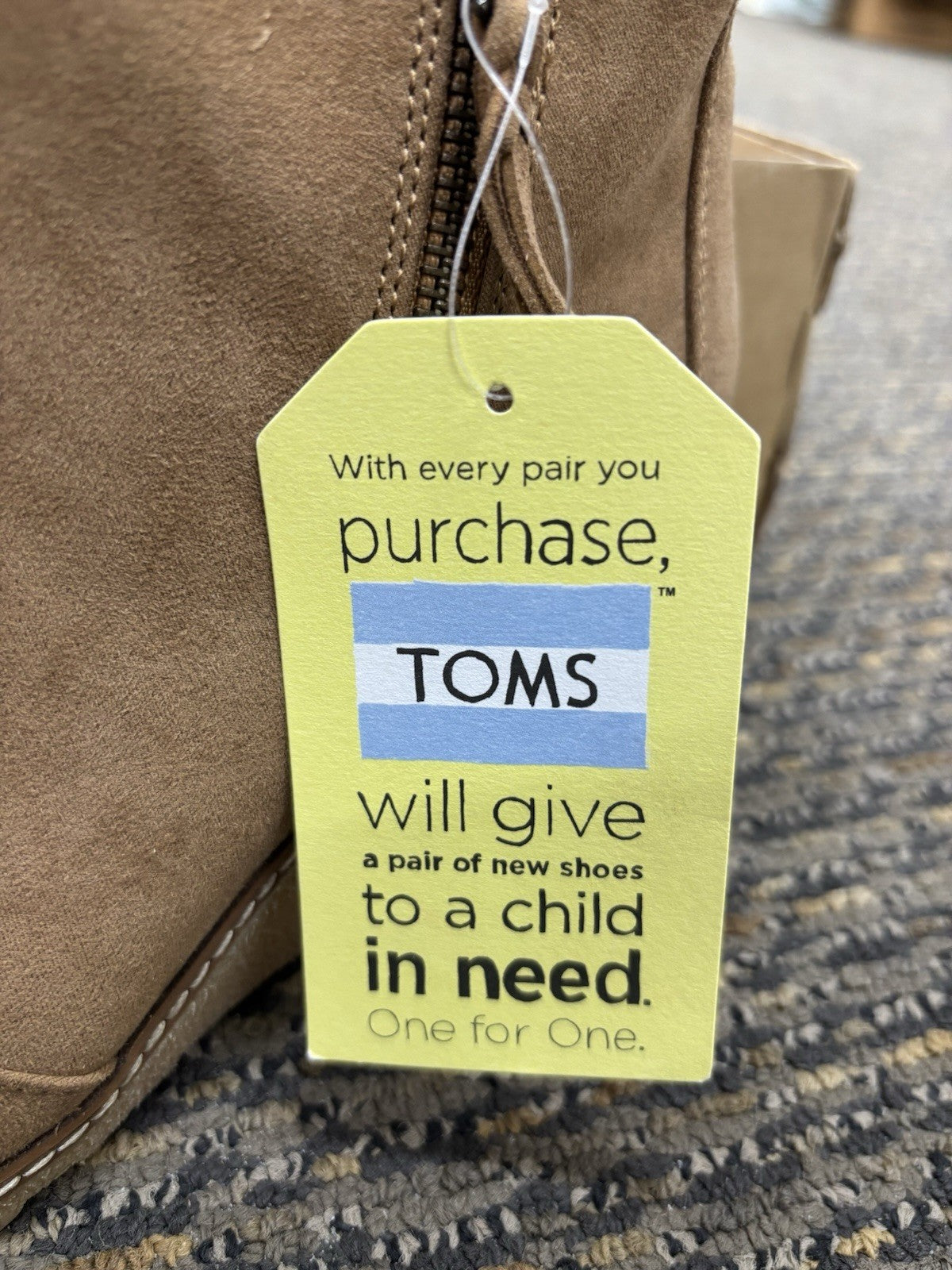 TOMS Women's Goldie Wedge Ankle Booties in Tan Suede Size 10 US