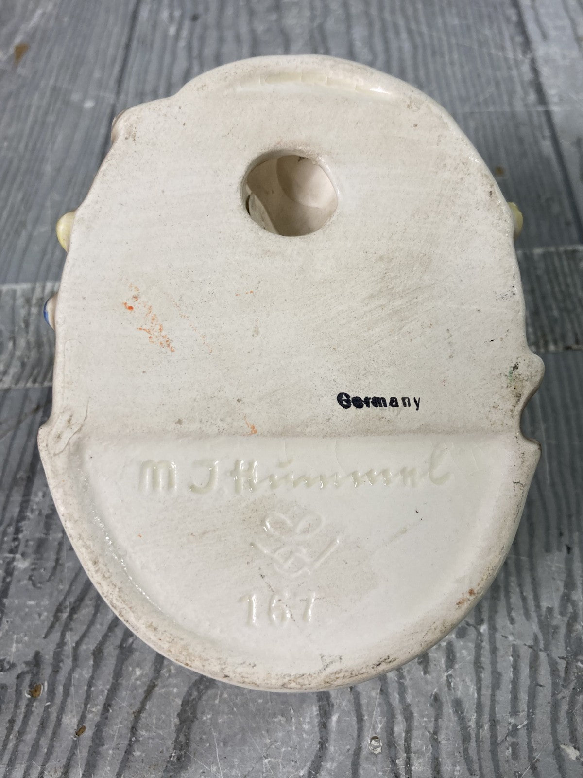 RARE!!! Vintage Hummel Small Holy Water Font Wall Pocket Featuring Angel With Bi