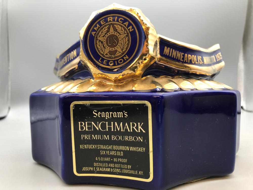 1975 Seagram's Benchmark American Legion Minneapolis Convention Bottle Display