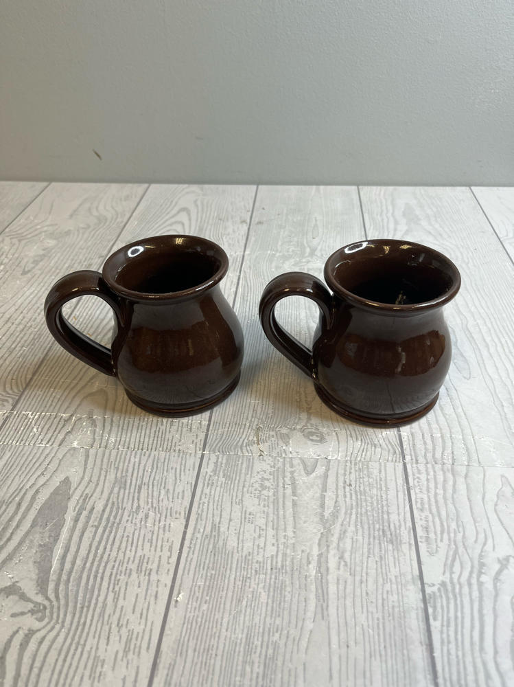 Set of TWO of Mars Historic Chocolate American Heritage Mugs Deneen Art Pottery