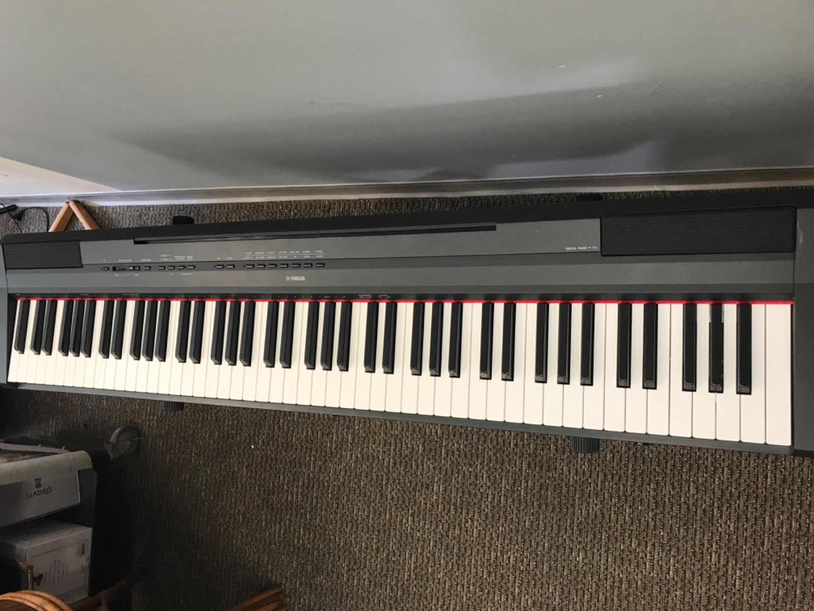 YAMAHA P-80 Black Electronic Piano Keyboard with Stand- 88 Keys- Pedal and Cable