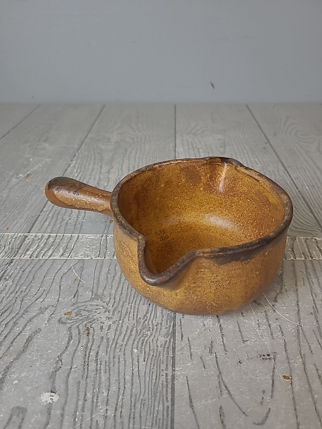 Vintage Mccoy Pottery Canyon Glazed Stoneware Gravy Server Bowl - 428 Pot