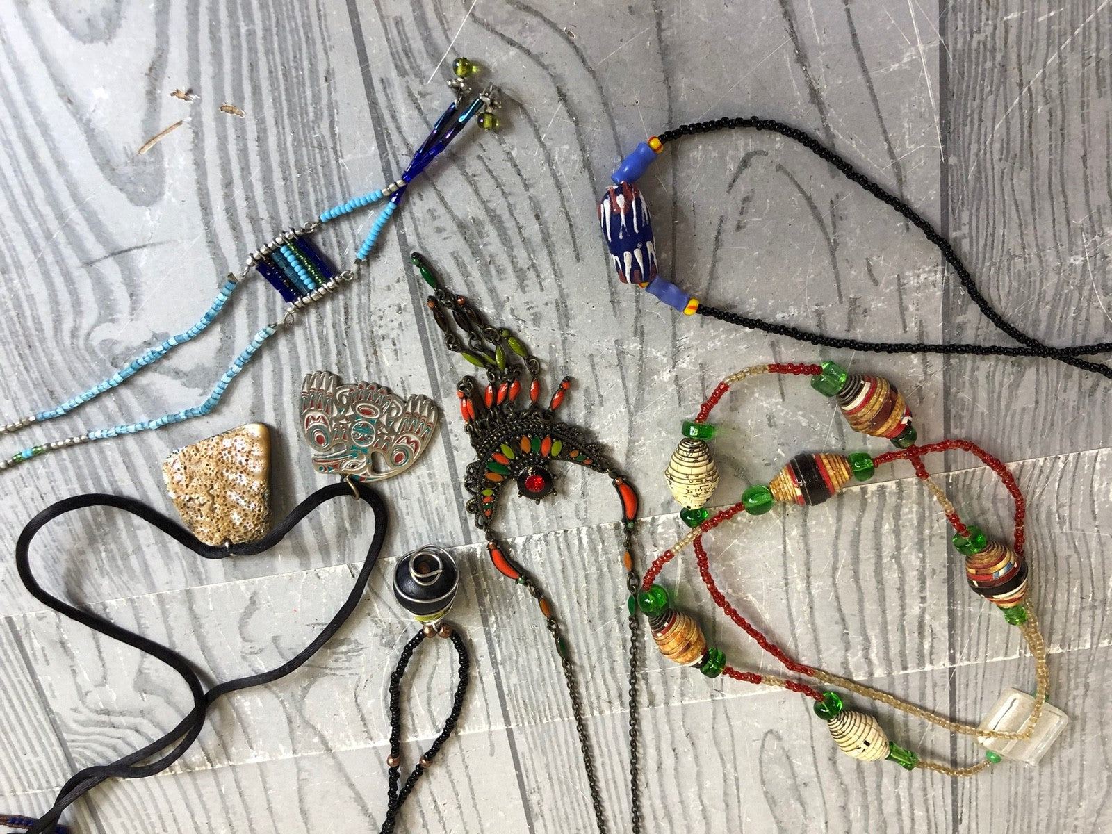 2 Pound Lot of Assorted Style Bulk Necklaces for Crafting and Repurposing