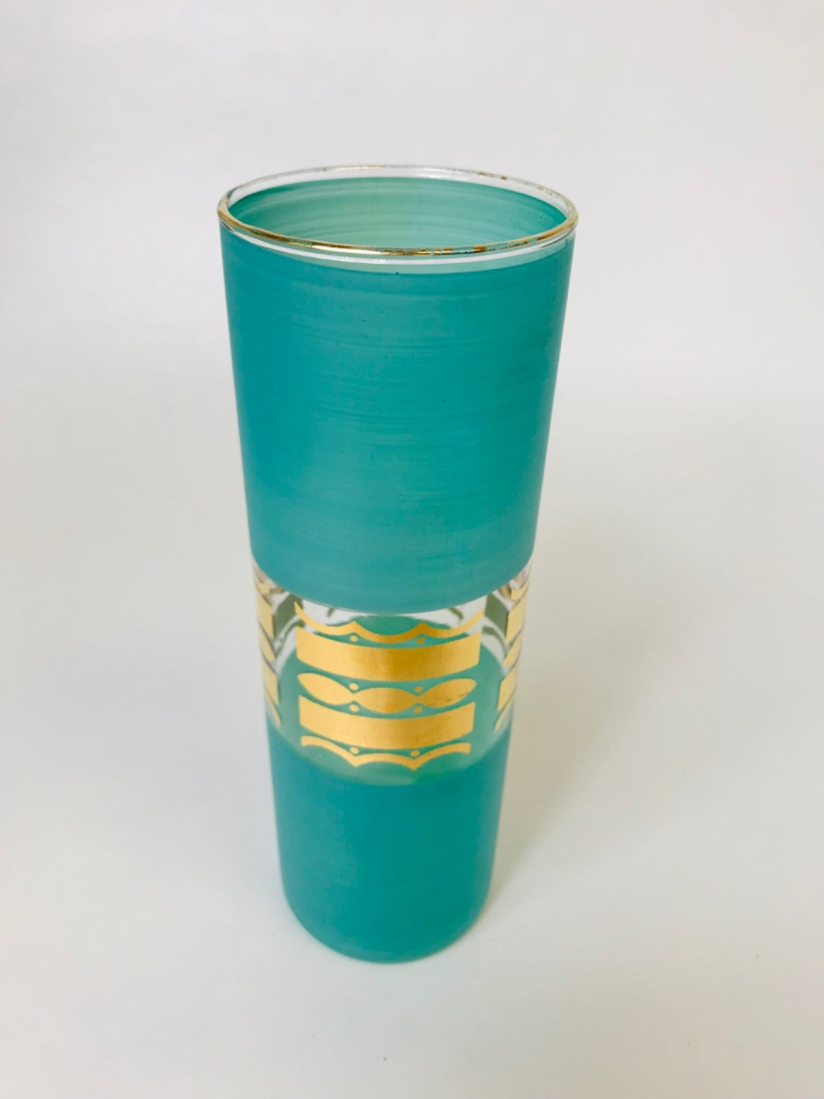 Set of 4 Vintage Bartlett-Collins Frosted Tom Collins Drinking Glasses