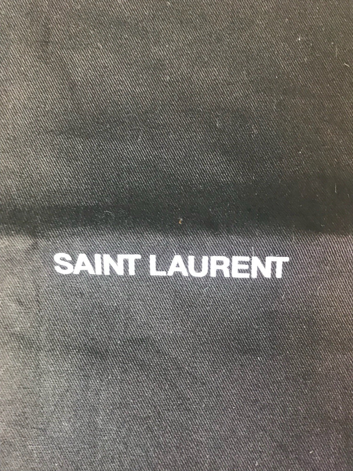 Saint Laurent Black Cloth Lined Designer Drawstring Dust Bag - 13.5 x 10