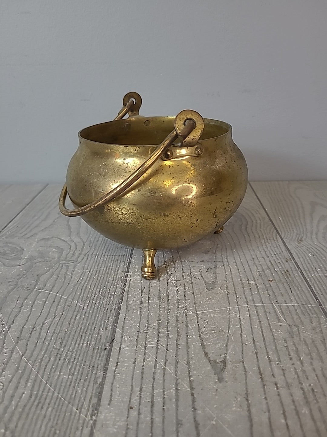 Vintage Brass Firestarter Mortar/ Pestle Kindling Lighter with Lid