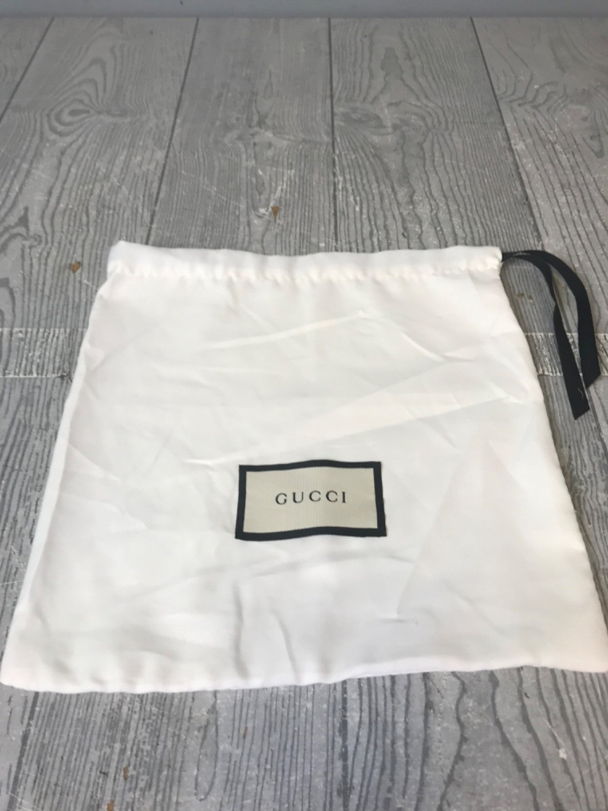 Gucci Dust Bag Ivory Satin Drawstring Storage Travel Dust Bag - 10" x 9.5"