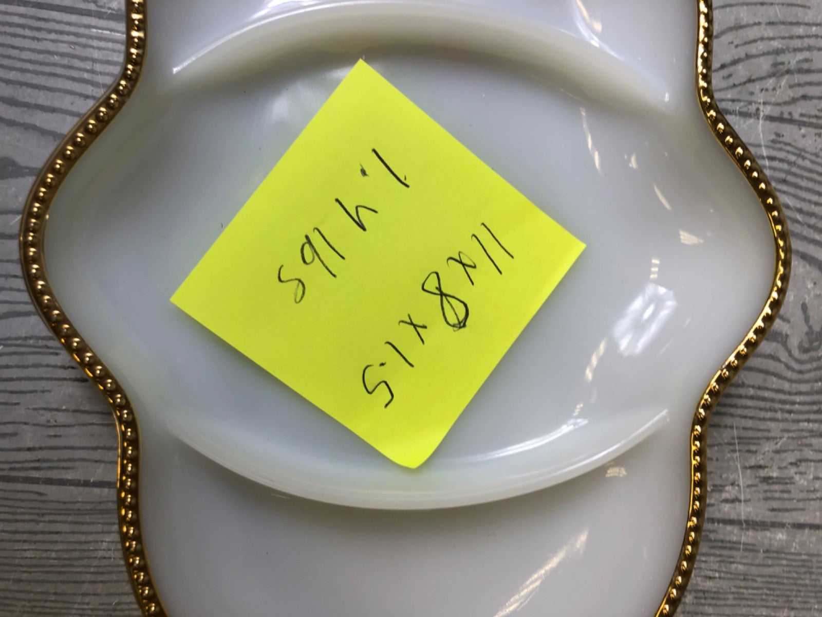 Vintage Fire King Milk Glass Relish Dish, Gold Edged Fire King Separated Platter
