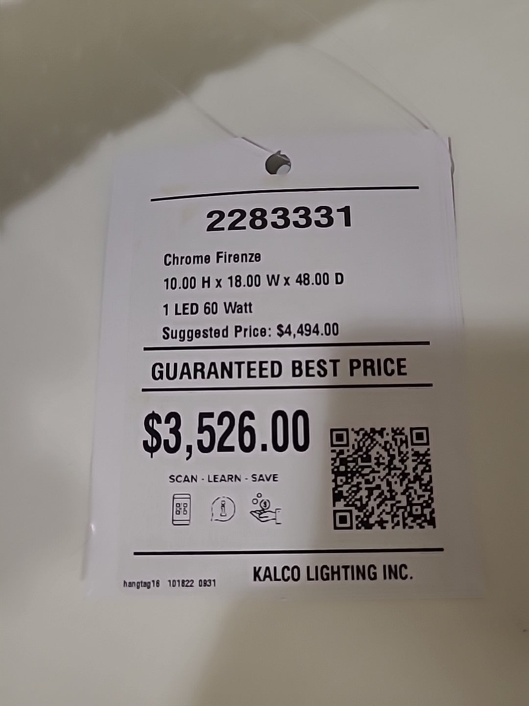 Brand New Kalco Lighting Lina Infinity 48″ LED Island Chandelier - 2283331