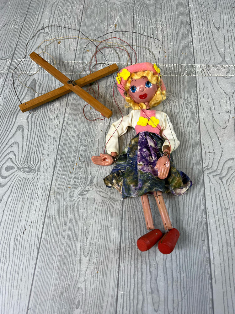 Vintage Pelham Standard Stringed Marionette Puppet Girl Mitzi Made in England