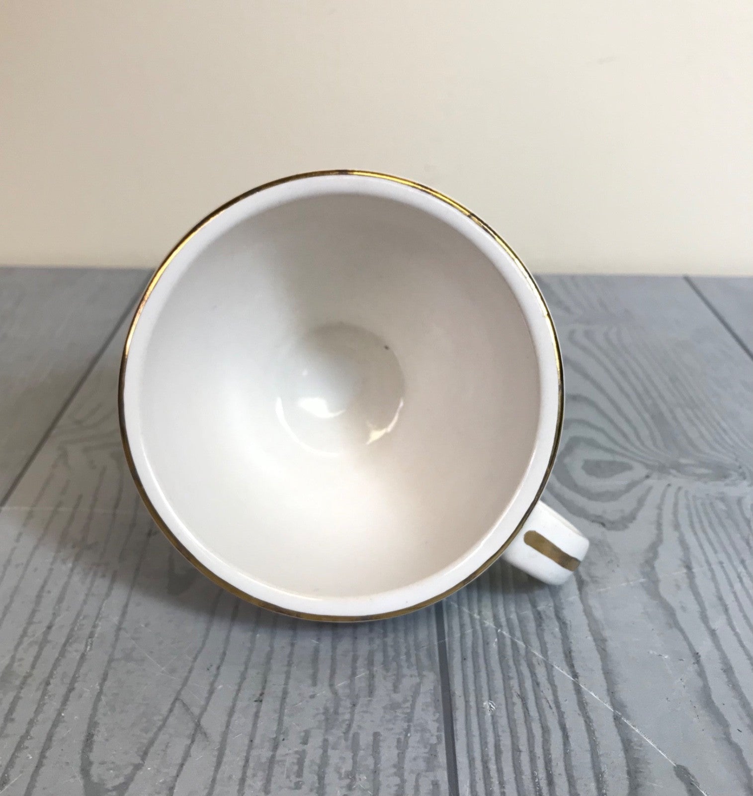 Ceramic White with Gold Swirl " Tea for One " Set with Modern Design- Pot + Cup