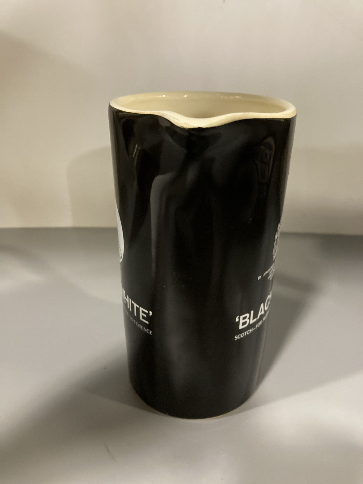 Vintage Collectible Ceramic Liquor Jug/Pitcher Black & White Scotch Terriers