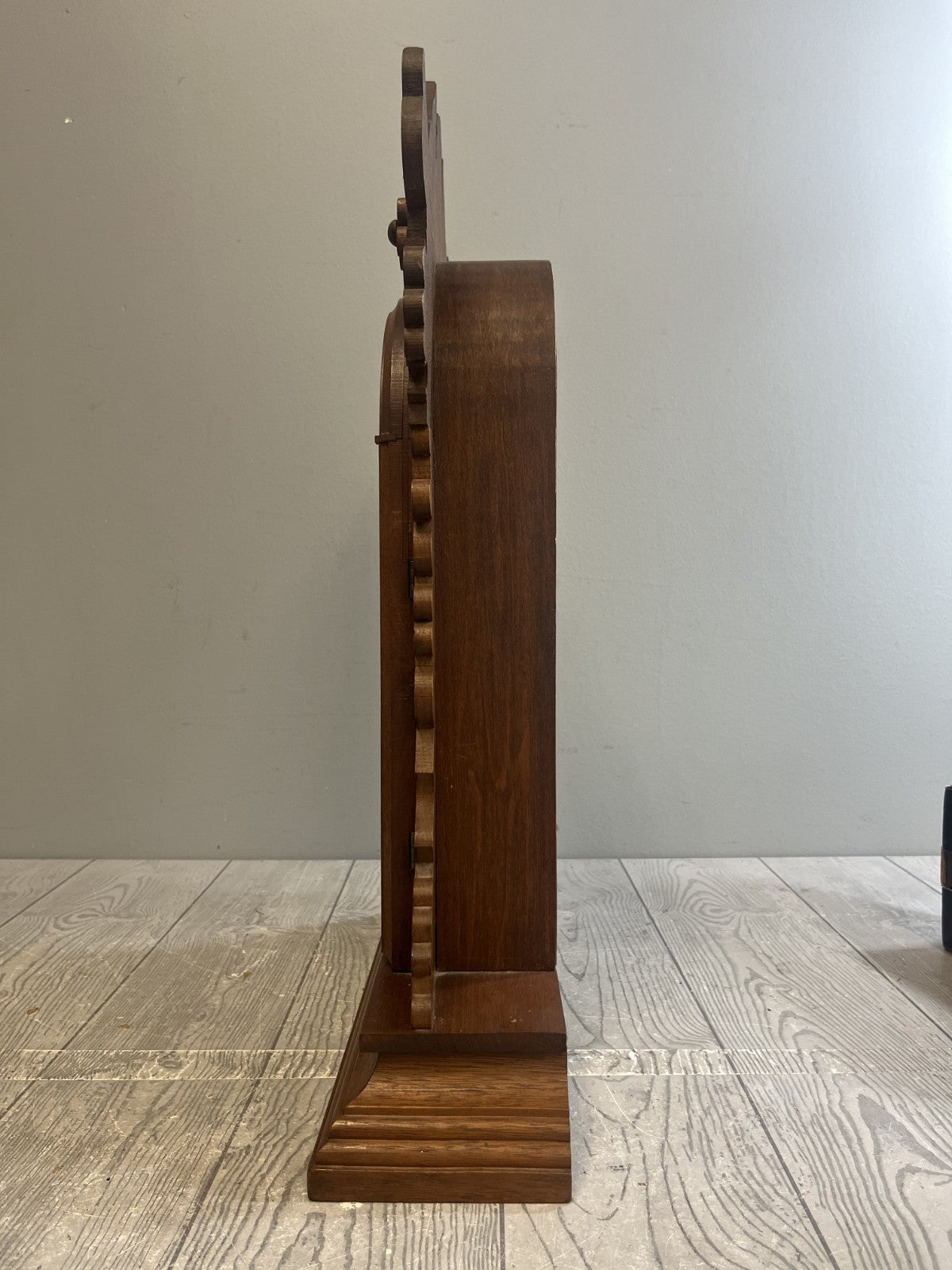 Waterbury Walnut Time and Strike Shelf Clock Untested Sold As Is