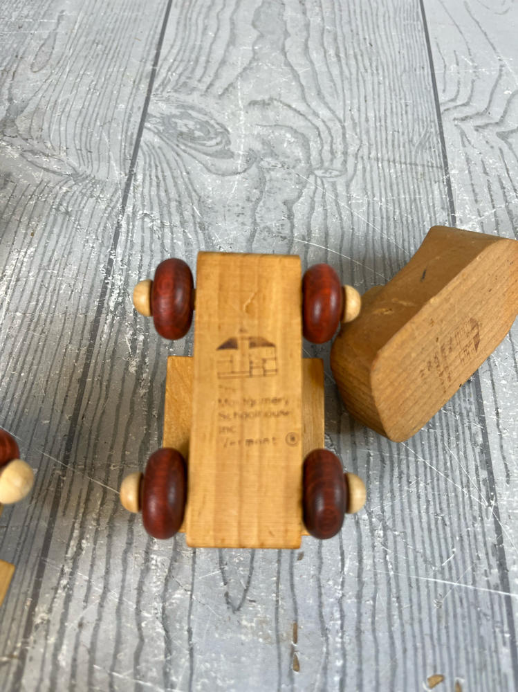Vintage Montgomery Schoolhouse, Inc Wooden Toy Cars & Trucks Boat Vermont