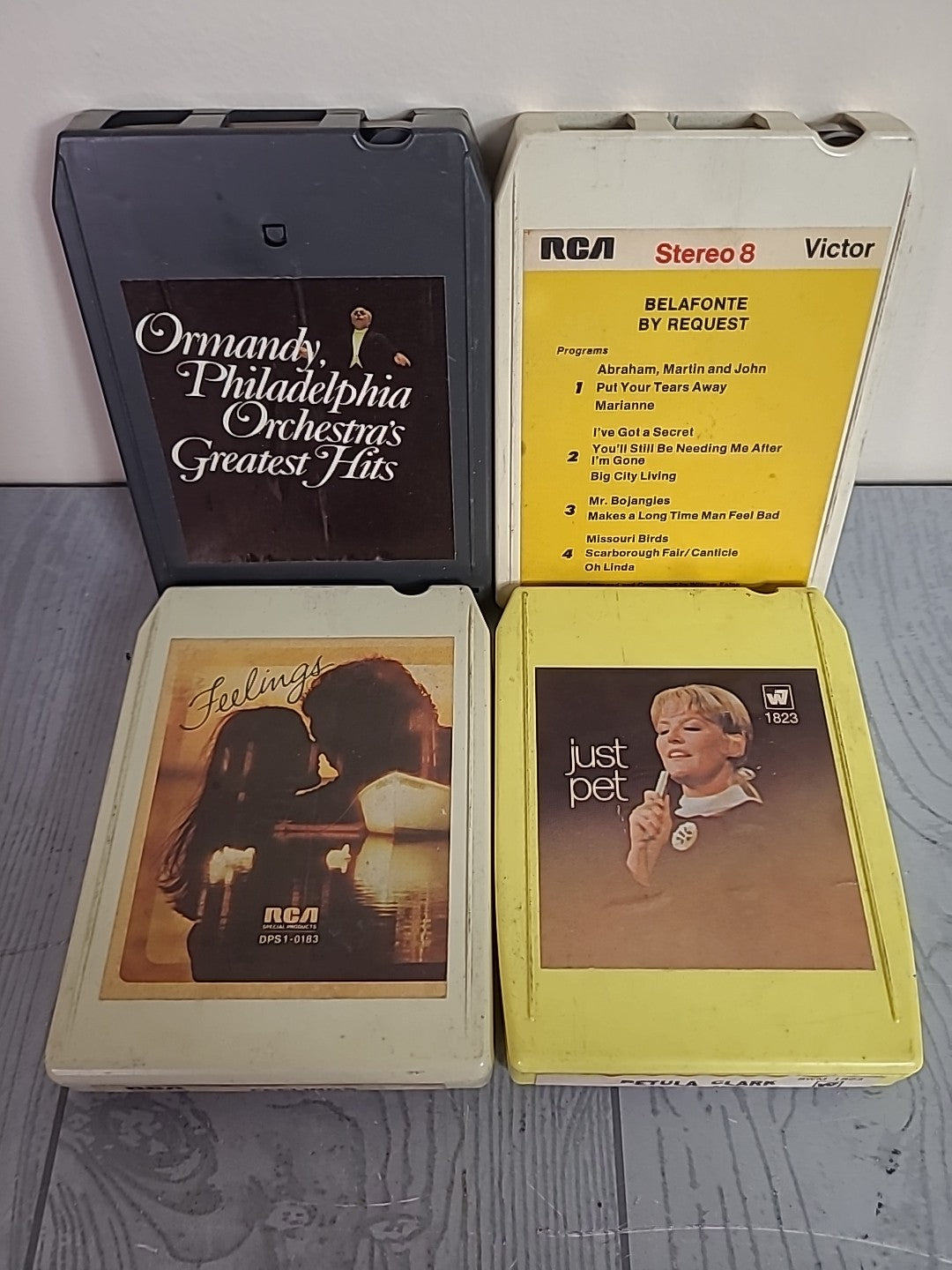 Lot Of Sixteen Miscelanious Musical 8 Tracks And Two Cleaning Cartidges