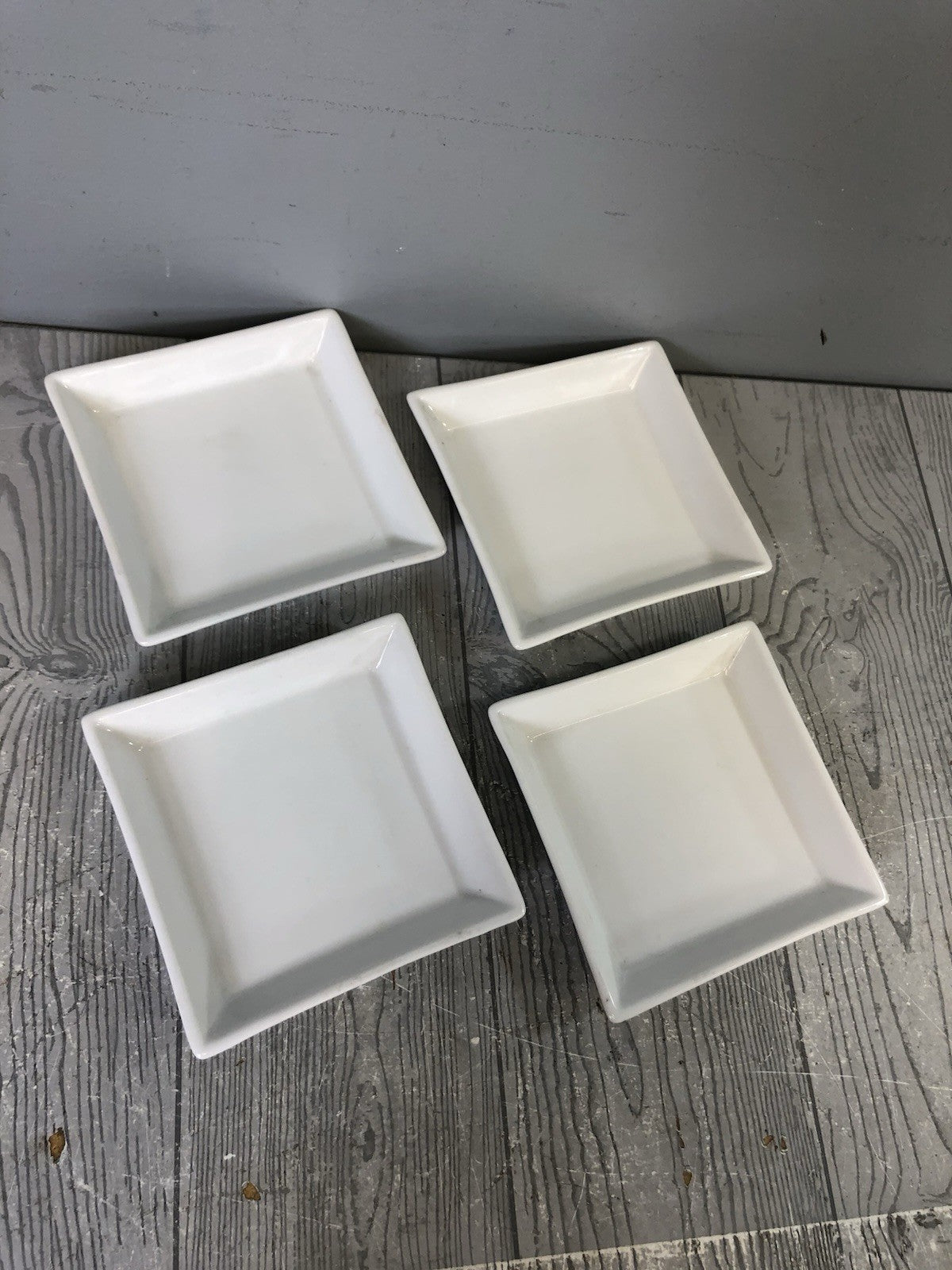 Crate & Barrel White Serving Plates - One Large Plate and Four Small Plates