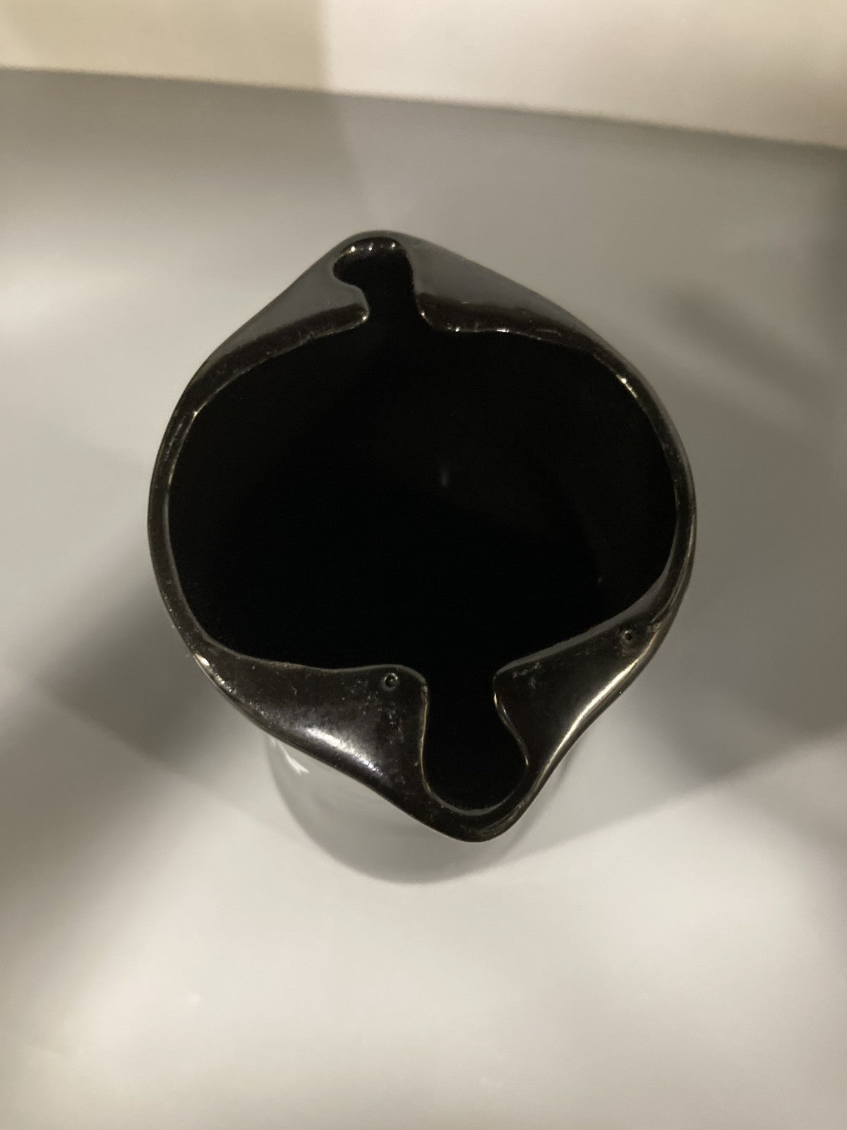 Vintage Collectible Ceramic Liquor Jug/Pitcher Taste Cluny Scotch Black/White