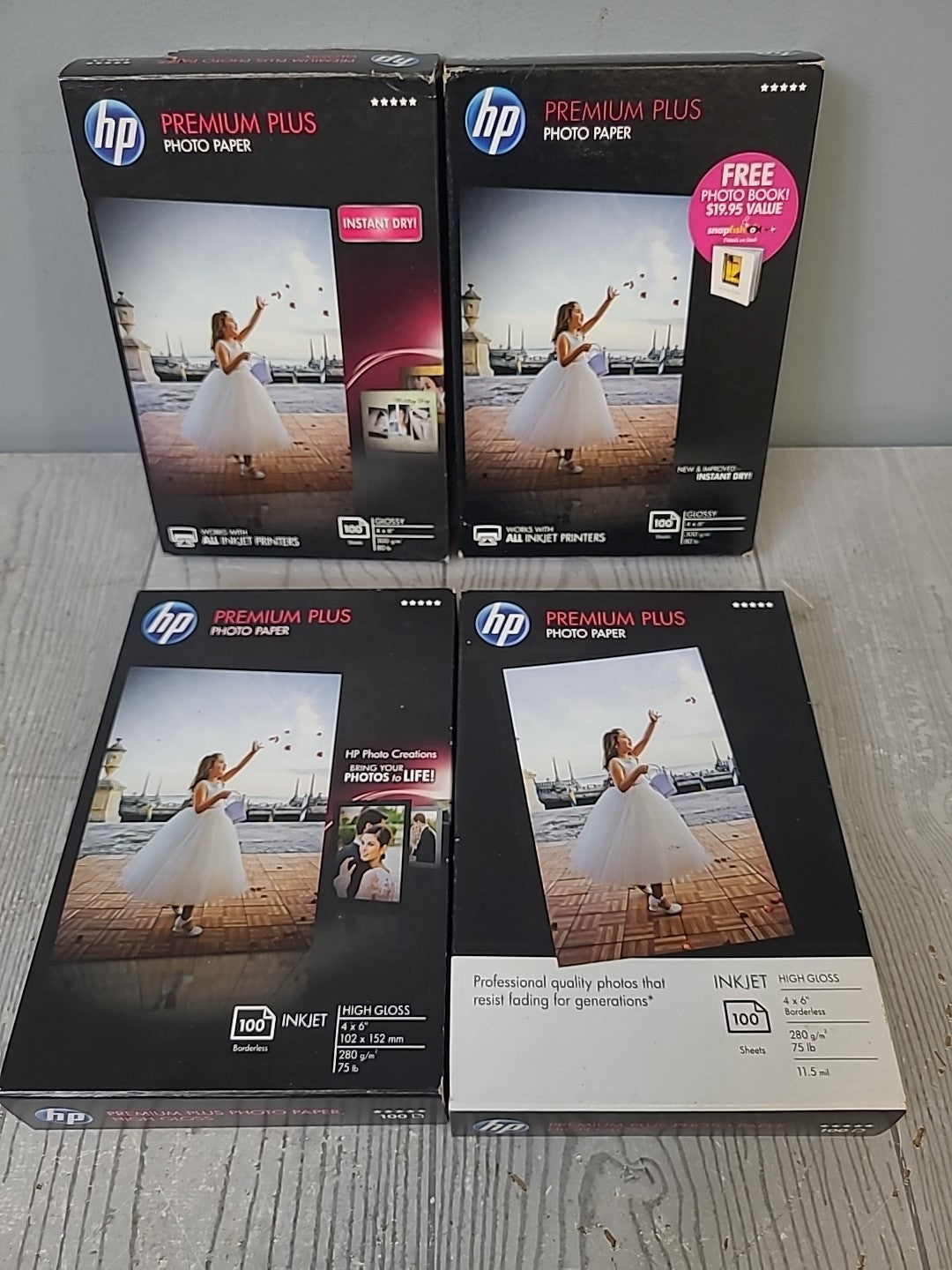 4" x 6" HP Premium Plus Photo Paper - Glossy - 400 Sheets for Inkjet Printers