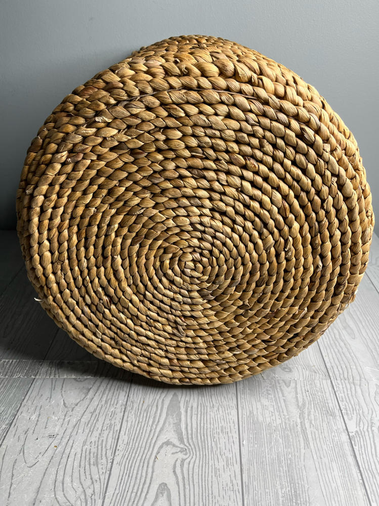 Hand Woven Braided Baskets Classic Shape Double Braided Handles Natural Decor