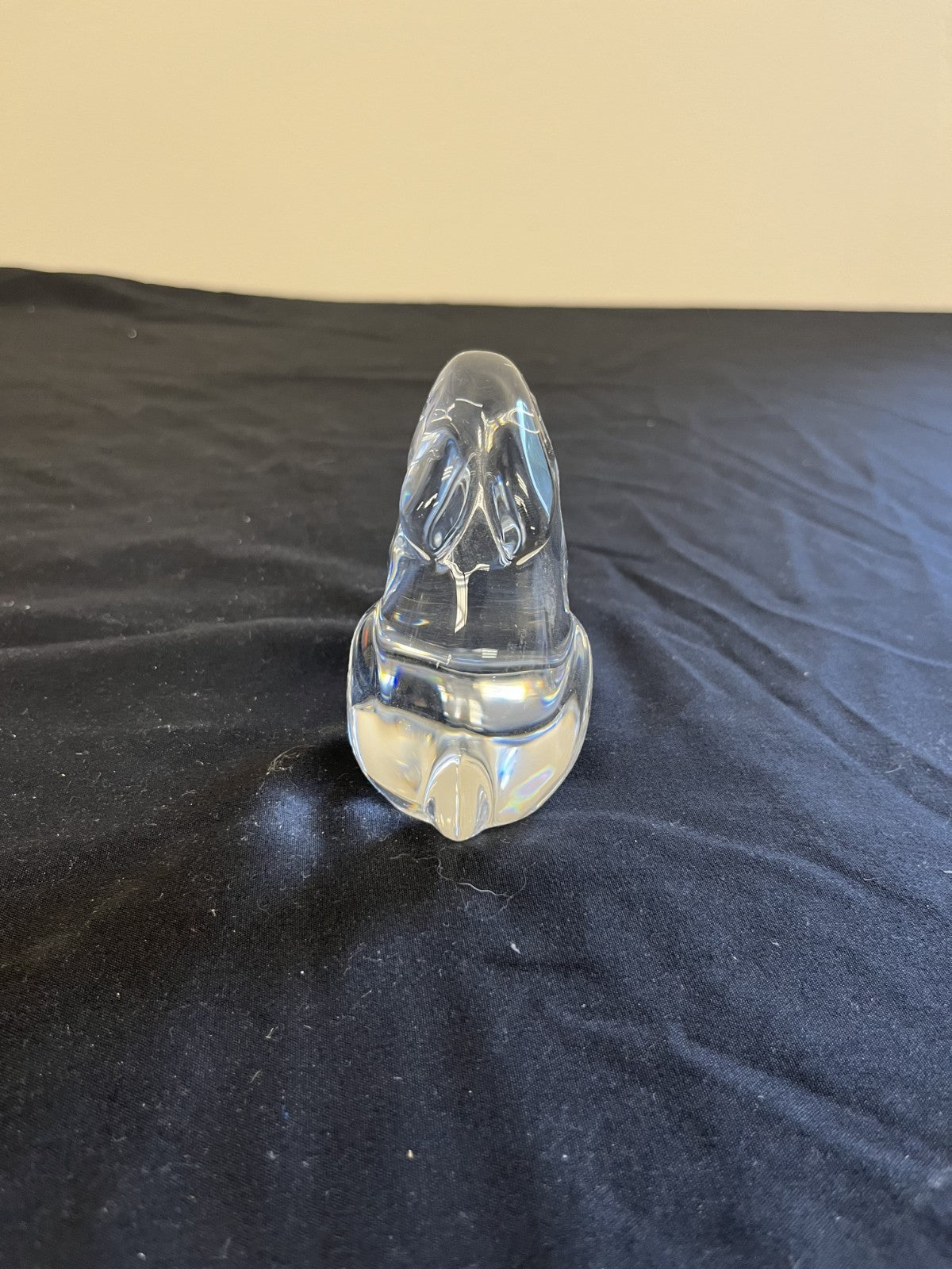 Vintage Baccarat Stamped Standing Crystal Bunny Rabbit Figurine